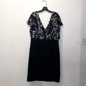 Beautiful Black And Silver Dress Sz 18W From EY Boutique